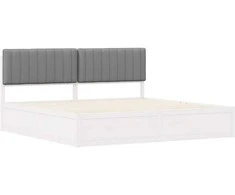 Lova Lovo rėmas su apmuštu galvūgaliu Šviesiai pilka 200 x 200 cm