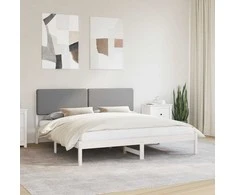 Lova Lovo rėmas su apmuštu galvūgaliu Šviesiai pilka 180 x 200 cm