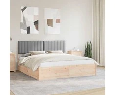 Lova Lovo rėmas su apmuštu galvūgaliu Šviesiai pilka 180 x 200 cm
