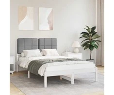 Lova Lovo rėmas su apmuštu galvūgaliu Šviesiai pilka 120 x 200 cm