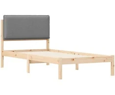 Lova Lovo rėmas su apmuštu galvūgaliu Šviesiai pilka 80 x 200 cm