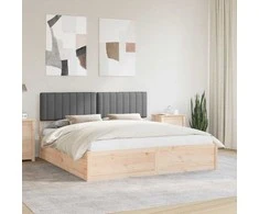 Lova Lovo rėmas su apmuštu galvūgaliu Tamsiai pilka 180 x 200 cm