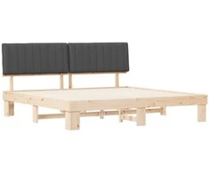 Lova Lovo rėmas su apmuštu galvūgaliu Tamsiai pilka 200 x 200 cm