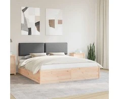 Lova Lovo rėmas su apmuštu galvūgaliu Tamsiai pilka 180 x 200 cm