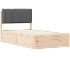 Lova Lovo rėmas su apmuštu galvūgaliu Tamsiai pilka 100 x 200 cm