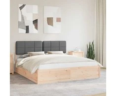 Lova Lovo rėmas su apmuštu galvūgaliu Tamsiai pilka 180 x 200 cm
