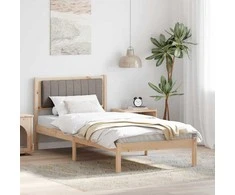 Lova Lovo rėmas su apmuštu galvūgaliu Taupe 90 x 200 cm
