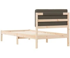 Lova Lovo rėmas su apmuštu galvūgaliu Taupe 90 x 200 cm