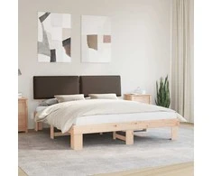 Lova Lovo rėmas su apmuštu galvūgaliu Taupe 180 x 200 cm