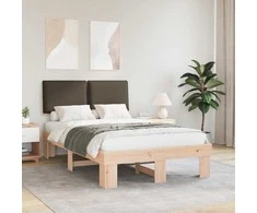 Lova Lovo rėmas su apmuštu galvūgaliu Taupe 120 x 190 cm