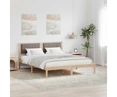 Lova Lovo rėmas su apmuštu galvūgaliu Taupe 160 x 200 cm