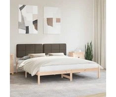 Lova Lovo rėmas su apmuštu galvūgaliu Taupe 180 x 200 cm