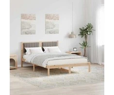 Lova Lovo rėmas su apmuštu galvūgaliu Taupe 140 x 190 cm