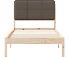 Lova Lovo rėmas su apmuštu galvūgaliu Taupe 90 x 200 cm