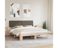 Lova Lovo rėmas su apmuštu galvūgaliu Taupe 180 x 200 cm