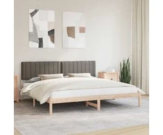 Lova Lovo rėmas su apmuštu galvūgaliu Taupe 200 x 200 cm