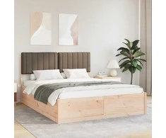 Lova Lovo rėmas su apmuštu galvūgaliu Taupe 150 x 200 cm