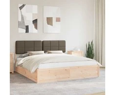 Lova Lovo rėmas su apmuštu galvūgaliu Taupe 180 x 200 cm
