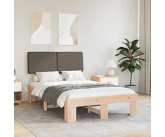 Lova Lovo rėmas su apmuštu galvūgaliu Taupe 120 x 200 cm