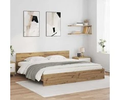 Lova Lovos rėmas Amatininkų ąžuolas 200 x 200 cm Apdirbta mediena