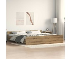 Lova Lovos rėmas su galvūgalio Amatininkų ąžuolas 203 x 203 x 50 cm