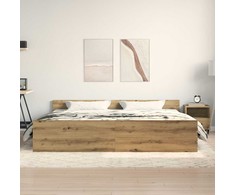 Lova Lovos rėmas su galvūgalio Amatininkų ąžuolas 203 x 203 x 50 cm