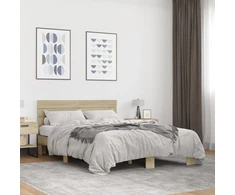 Lovos rėmas, ąžuolo, 140x200cm, apdirbta mediena ir metalas
