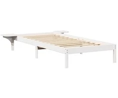 Lova Lovos rėmas Balta 100 x 200 cm Kietos pušies mediena