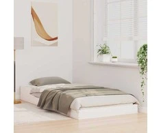 Lova Lovos rėmas Balta 100 x 210 cm Kietos pušies mediena