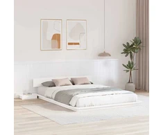 Lova Lovos rėmas Balta 160 x 200 cm Medis