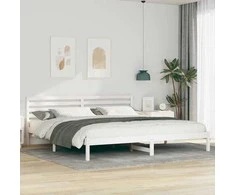 Lova Lovos rėmas Balta 180 x 210 cm Kietos pušies mediena