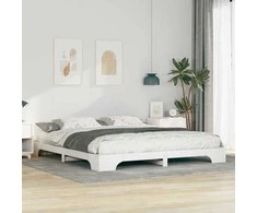 Lova Lovos rėmas Balta 200 x 220 cm Kietos pušies mediena