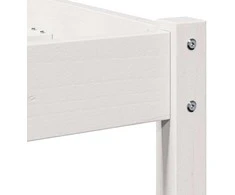 Lova Lovos rėmas Balta 225,5 x 145,5 x 69,5 cm Kietas pušies medis