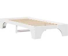 Lova Lovos rėmas Balta 75 x 190 cm Kietos pušies mediena