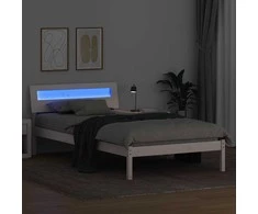Lova Lovos rėmas Balta 75 x 190 cm Kietos pušies mediena