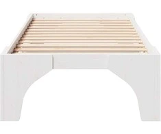 Lova Lovos rėmas Balta 75 x 190 cm Kietos pušies mediena