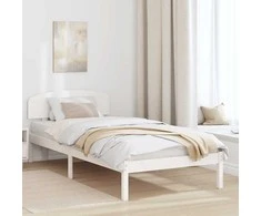 Lova Lovos rėmas Balta 80 x 200 cm Kietos pušies mediena