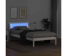 Lova Lovos rėmas Balta 80 x 200 cm Kietos pušies mediena