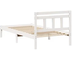 Lova Lovos rėmas Balta 80 x 200 cm Kietos pušies mediena