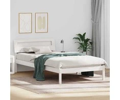 Lova Lovos rėmas Balta 80 x 200 cm Kietos pušies mediena