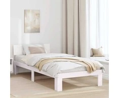 Lova Lovos rėmas Balta 80 x 200 cm Kietos pušies mediena