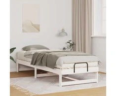 Lova Lovos rėmas Balta 80 x 210 cm Kietos pušies mediena
