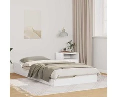 Lova Lovos rėmas Balta 90 x 190 cm Kietos pušies mediena