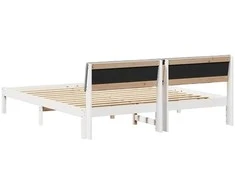Lova Lovos rėmas Balta ir šviesiai pilka 180 x 200 cm Pušies masyvas
