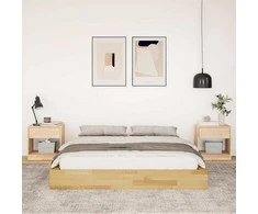 Lova Lovos rėmas be čiužinio 135x190 cm ąžuolo masyvo