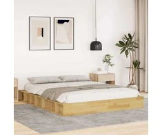 Lova Lovos rėmas be čiužinio 135x190 cm ąžuolo masyvo