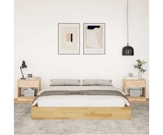 Lova Lovos rėmas be čiužinio 140x190 cm ąžuolo masyvo