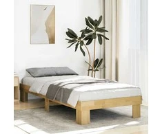 Lova Lovos rėmas be čiužinio 75x190 cm ąžuolo masyvo