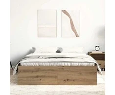 Lova Lovos rėmas be čiužinio, artisano ąžuolo, 135x190 cm