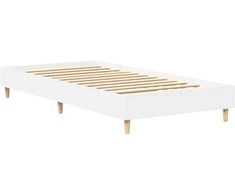 Lova Lovos rėmas Be Čiužinio Baltas 75x190 cm Inžinierinė mediena